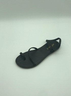 22018 Women peep toe sandals Summer flat shoes flip flops014