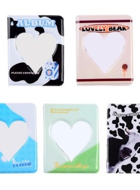 3 Inch 36 Pockets PVC Photo Album Hollow Heart Interstitial