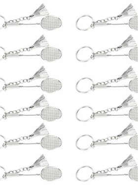 Sports Ball Keychain  Mini Metal Sports Keychain Cute Badmin