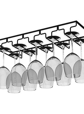 5 Slots Wine Glass Rack-Under Cabinet Stemware Rack, Hanging