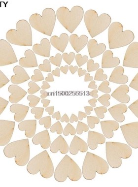100pcs Rustic Wood Wooden Love Heart Wedding Table Scatter D