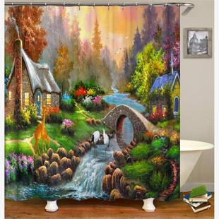 Japanese Bath shower curtain The Great Wave off Kanagawa Sho