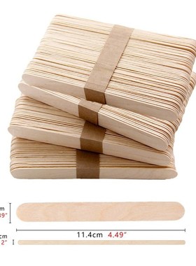 100Pcs/Set Popsicle Sticks Natural Wooden Pop Popsicle Stick