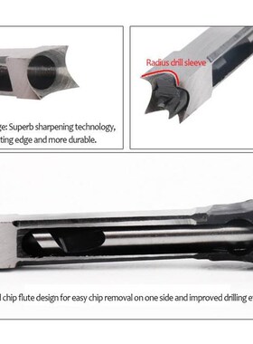 Doersupp 6-19mm Woodworking Square Hole Drill Bits Square Te