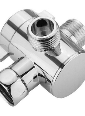 Showerhead Hose Splitter 1/2 3-Way Plated Shower Tap Adapter