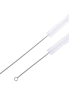2 x Water Pump Tube Cleaning White Bristle Brush for Aquariu