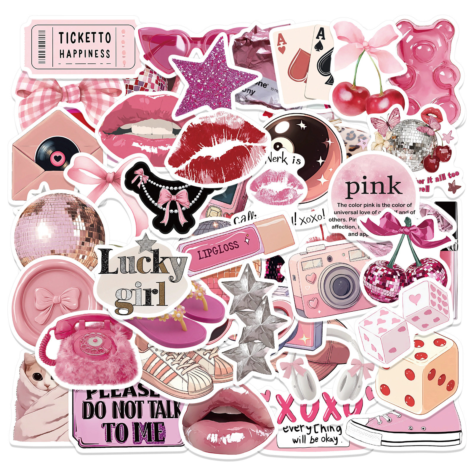 粉色PinkDowntown贴纸