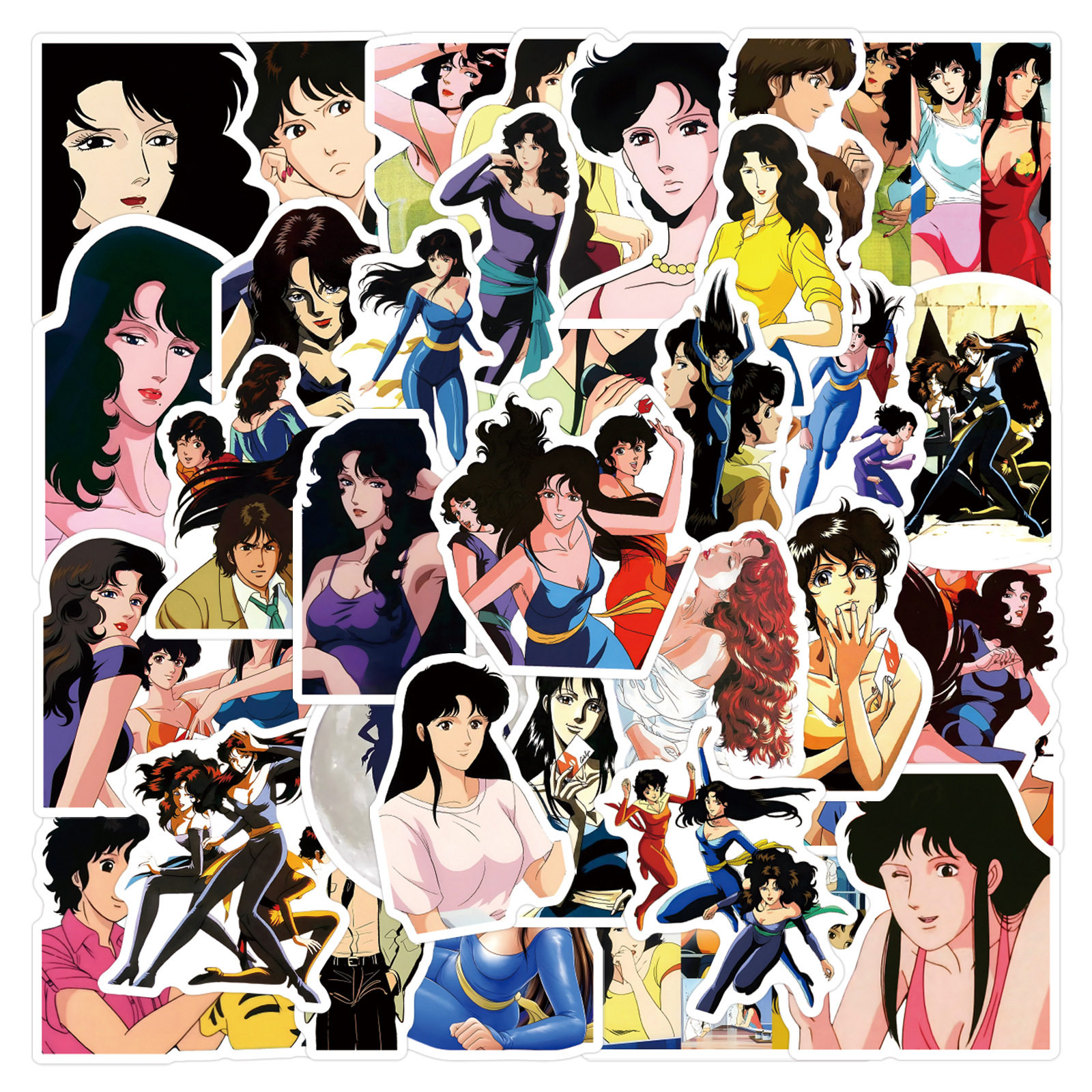 50张日漫卡通Cat's Eye猫眼三姐妹涂鸦贴纸行李箱滑板车装饰贴纸,3C数码配件,笔记本个性小贴纸,淘宝优惠券,粉丝福利购,淘宝优惠卷