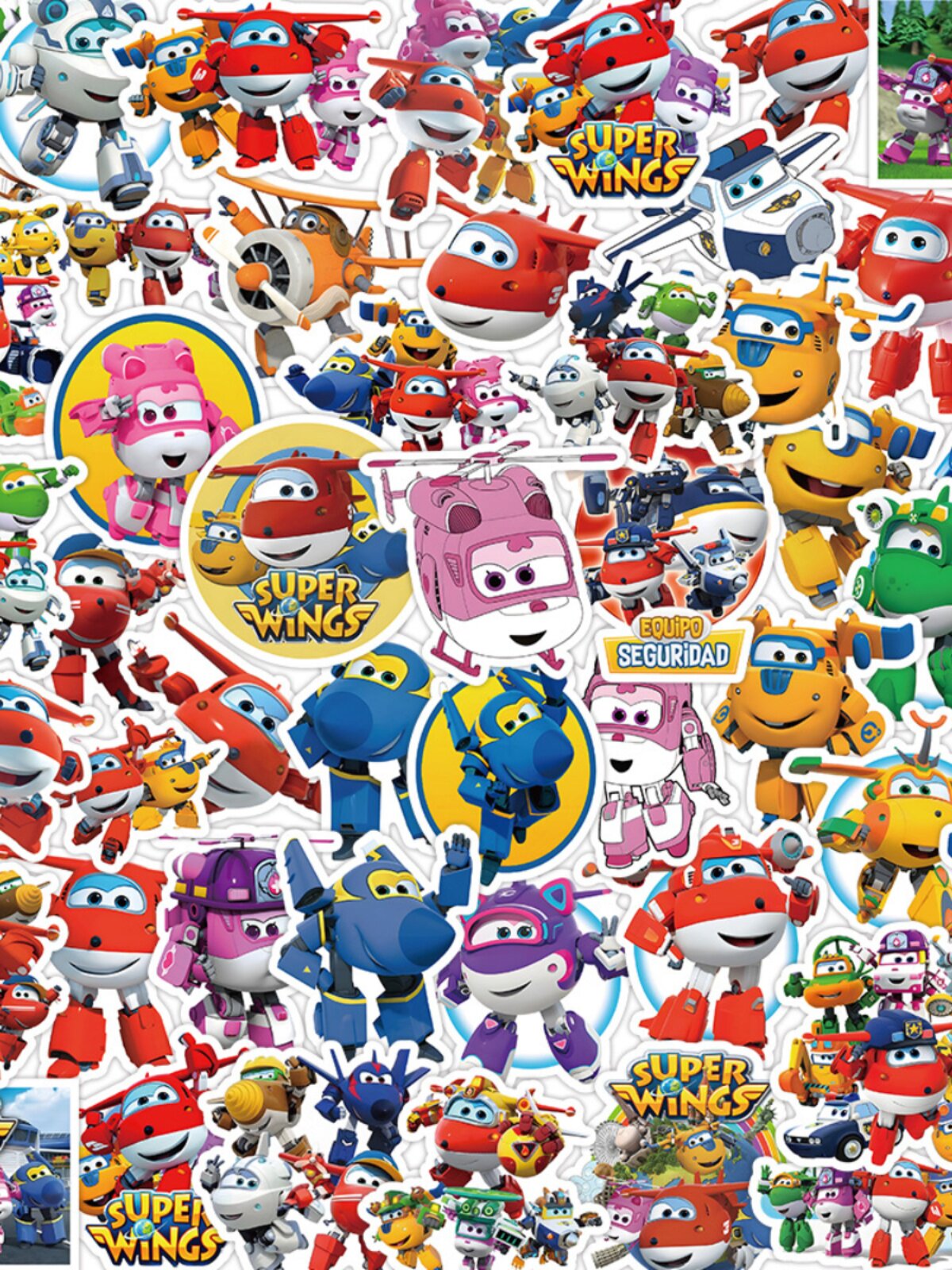 50 Super Wings Ryder Rescue Children's Cartoon Animation Stickers for ...