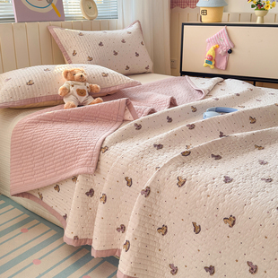 纯棉小马床盖单件2026新款榻榻米床单四季全棉定制炕单加厚不跑床