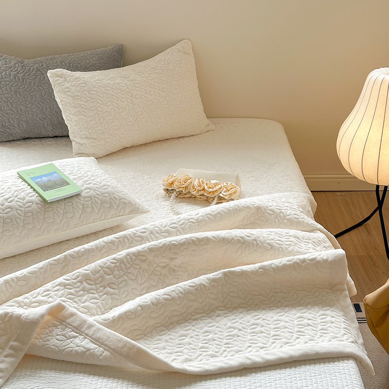 床盖一面绒一面棉双面