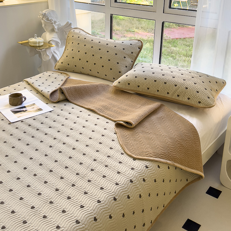 床盖一面绒一面纯棉绗缝加厚