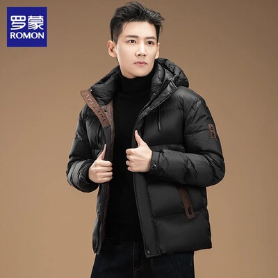 罗蒙短款羽绒服男冬季加厚保暖