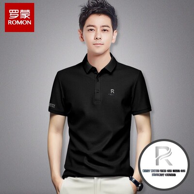 罗蒙夏季新款短袖t恤男短袖polo