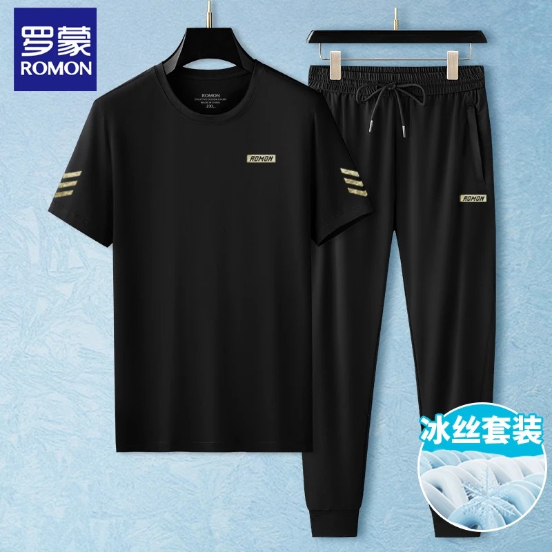 罗蒙RM1762夏季新款运动休闲套装