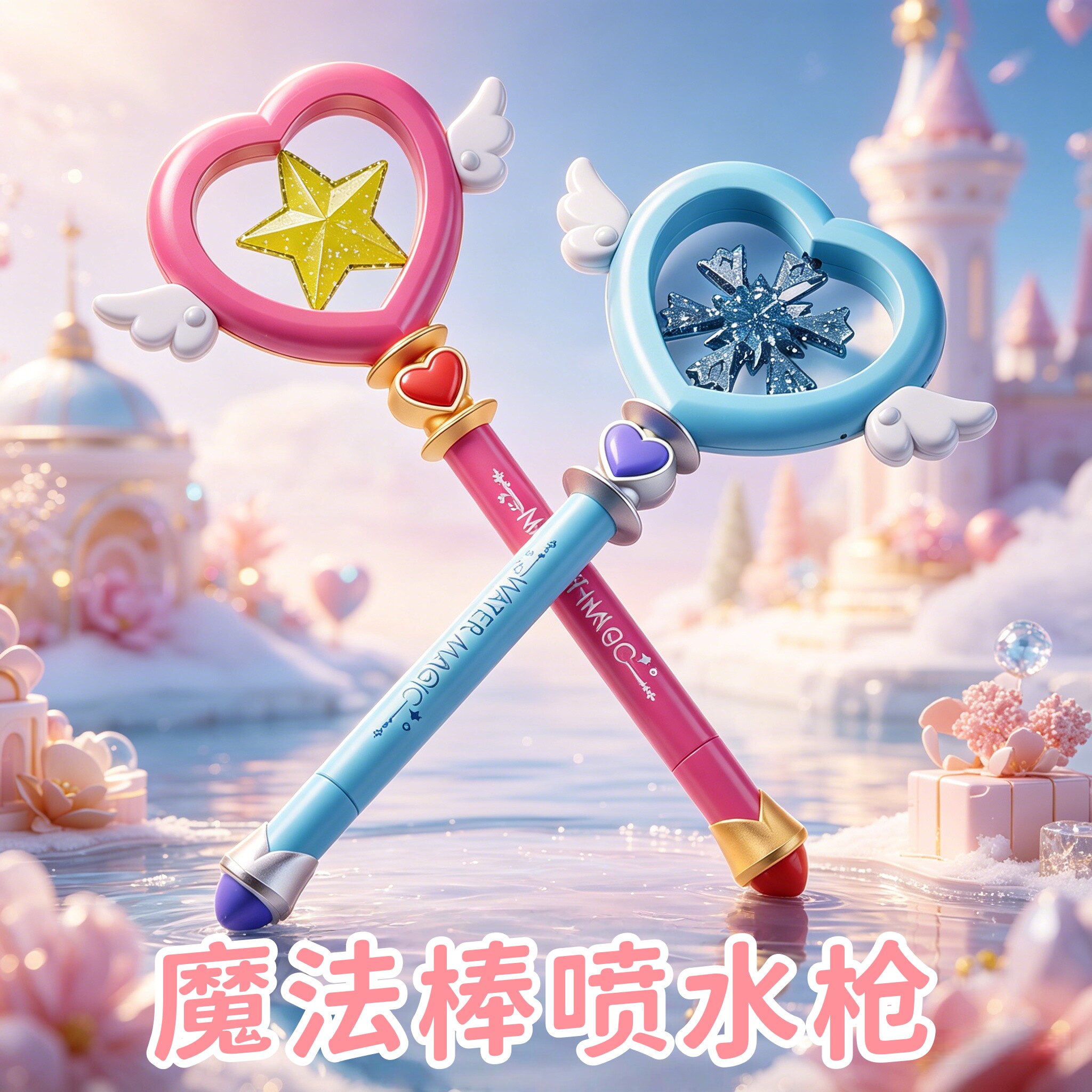 魔法棒喷水枪抽拉式夏日水枪