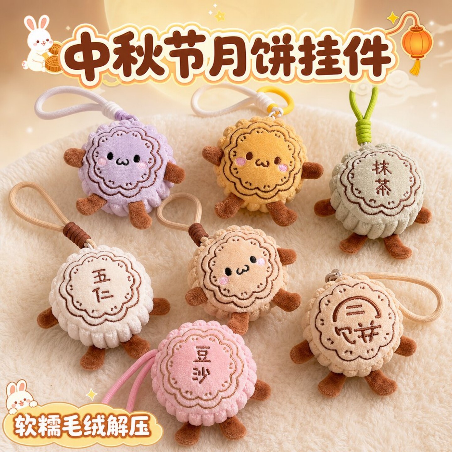 中秋节仿真月饼造型挂件