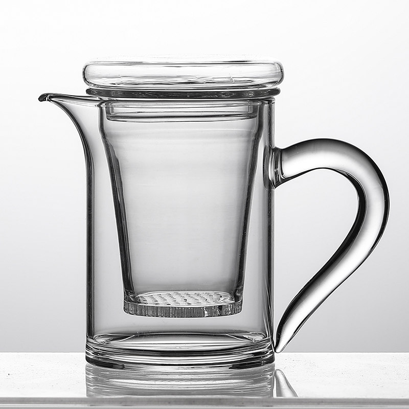 唐述耐热加厚泡茶杯子公道杯过滤内胆玻璃茶具红茶泡茶器茶水分离