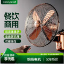复古风扇家用强力商用餐厅墙壁工业仿古摇头电风扇 金属壁扇壁挂式
