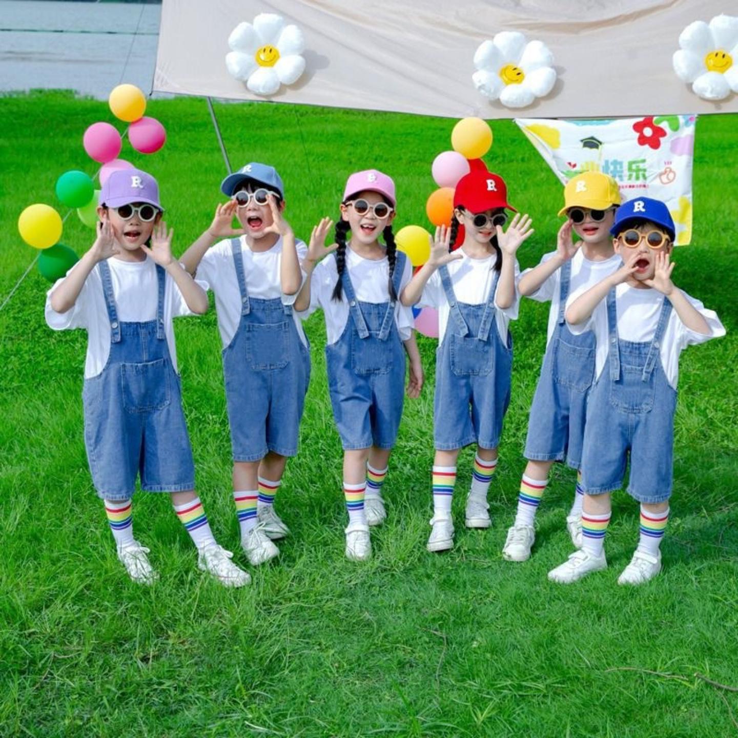 六一儿童演出服幼儿园班服糖果色