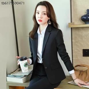 西装外套女2024新款职业套装酒店前台工作服大学生公务员面试正装