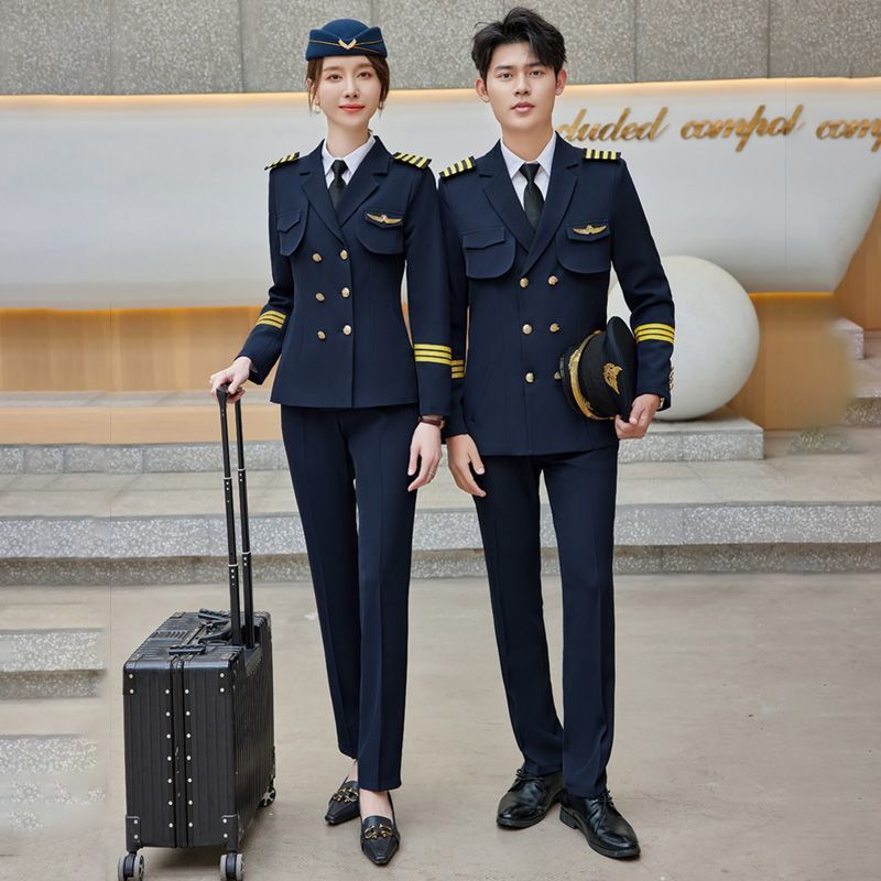 航空高铁机长空少姐制服保安物业乐队演出工作服男女职业西装套装