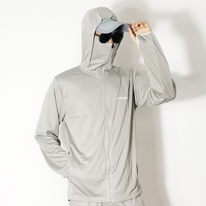 夏季钓鱼防晒服男薄款超透气冰丝防紫外线路亚防晒衣服裤子外套装