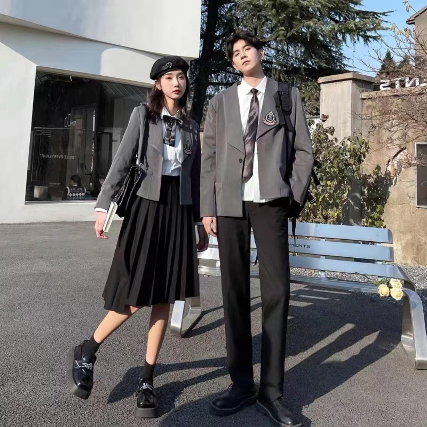 情侣装秋装韩版英伦学院风学生潮