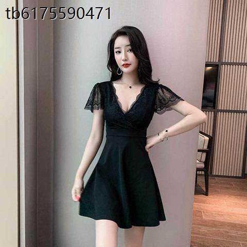 夏季夜场上班衣服性感连衣裙女显瘦夜总店短裙气质洗浴按摩工作服 - 实物图