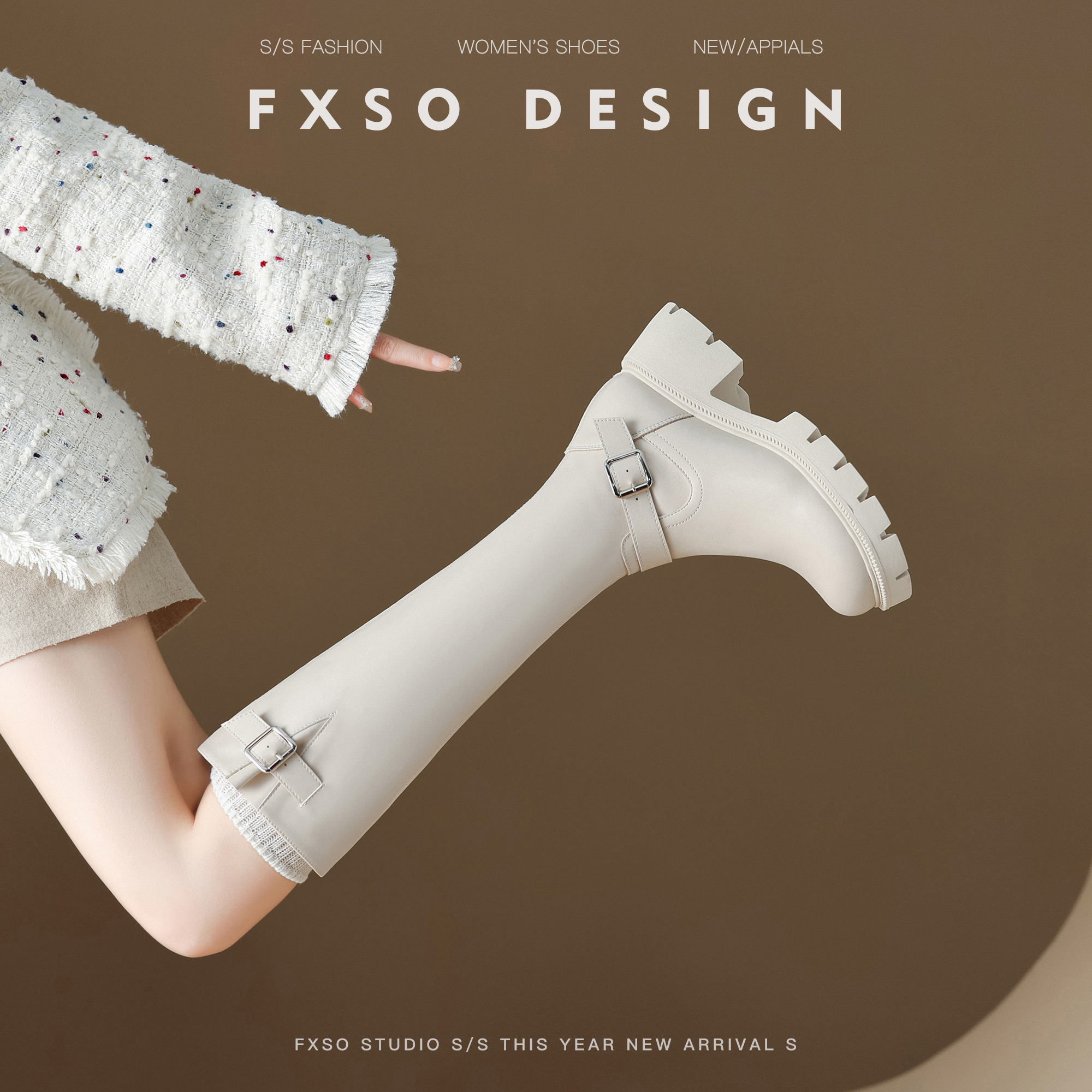 真皮方巷2025年新款长筒骑士靴