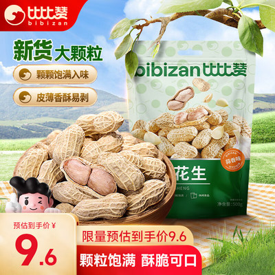 比比赞（BIBIZAN）蒜香味花生500g龙岩花生年货送礼带壳干果每日