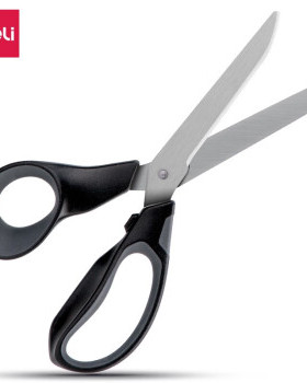 剪刀 210mm办公家用生活剪刀不对称款握感舒适灰色