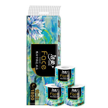 洁柔有芯卷纸 艺术油画Face加厚4层200克*10卷