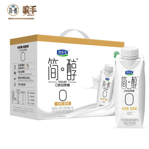 君乐宝（JUNLEBAO）简醇梦幻盖 0添加蔗糖 常温酸奶 250g*10 风味