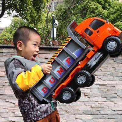 力利超大号工程车大型卡车货车翻斗车运输儿童汽车玩具车模型男孩