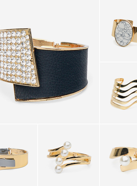 简约现代风衣柜金属手镯软装饰品