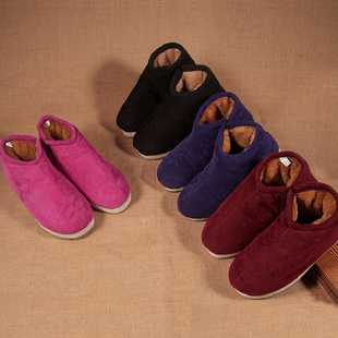 纯手工棉鞋女冬季保暖加绒防滑厚底老人男士家居鞋恩施李家河棉鞋