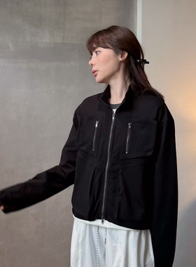 【2026短款】卫衣外套女士2026新款短款秋季长袖黑色韩系连帽衫