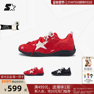 STARTER赛车鞋女鞋秋红色鞋子休闲鞋女款2025新款运动鞋男德训鞋