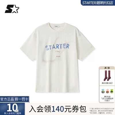 STARTER短袖T恤女2026夏季新款上衣百搭休闲运动T恤简约透气男装