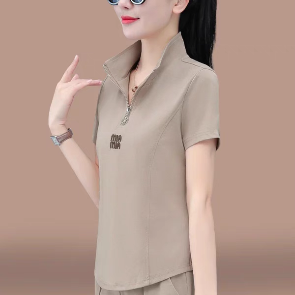 阔腿裤休闲运动套装女2025新款夏季薄款中老年女装速干短袖两件套