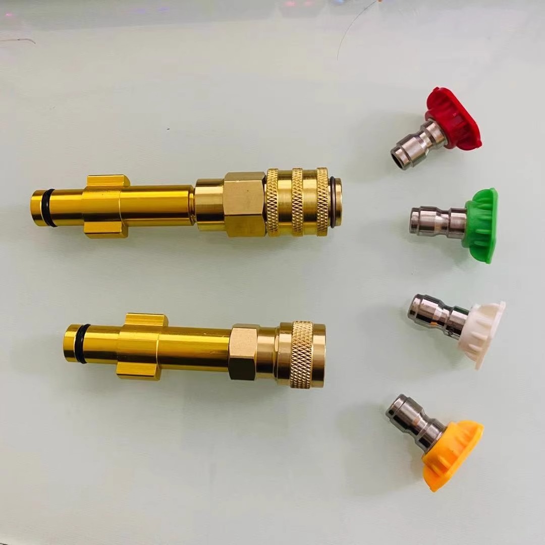 PA转1/4快接高压洗车机水枪 角度喷嘴头扇形配件 亿力绿田指南车