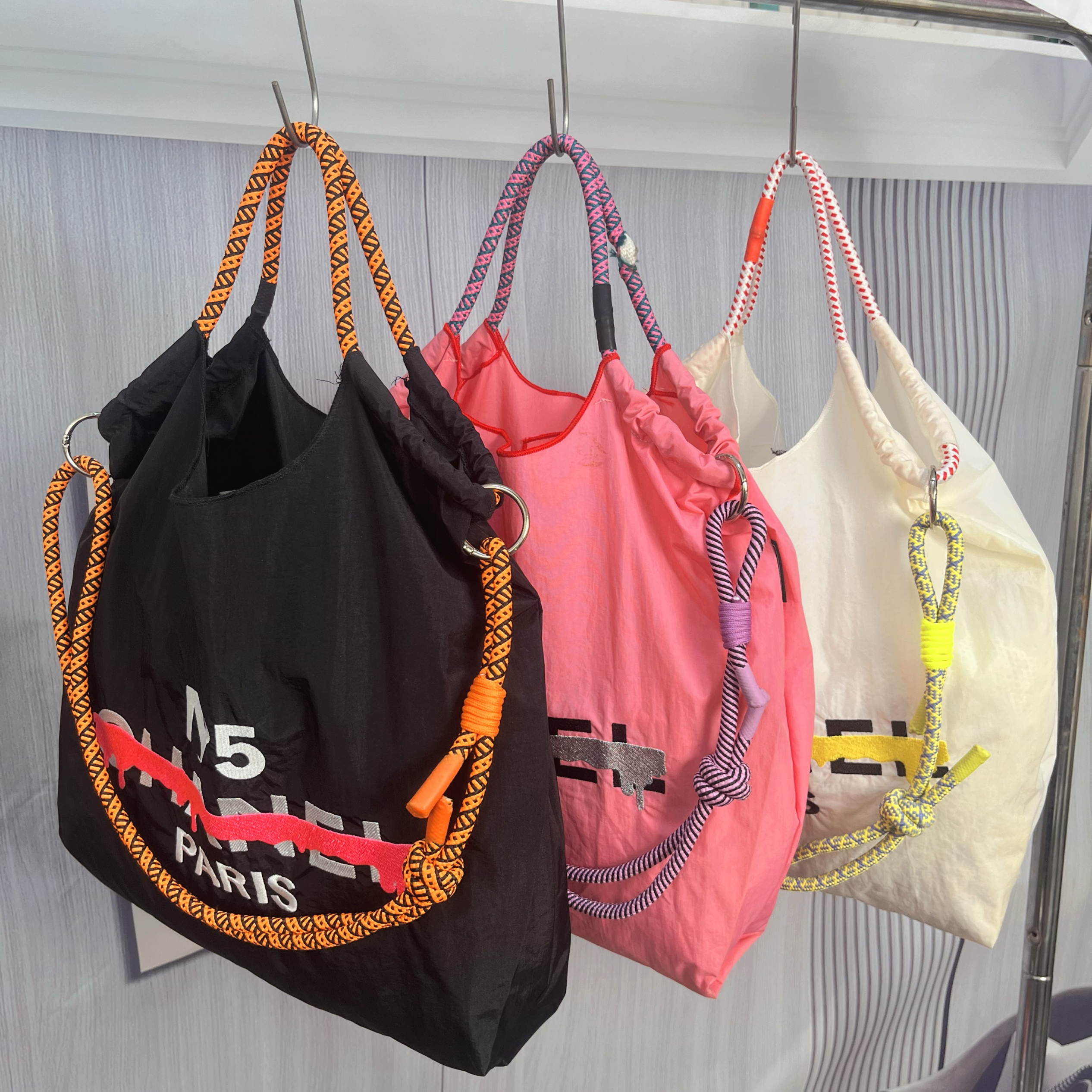 日系刺绣环保袋购物袋尼龙手提单肩斜挎包女