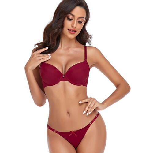 Sexy Fashion Ladies Underwear Support Thickened Deep Bra Set