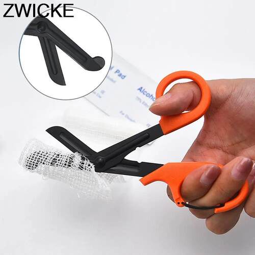 Medical Rescue Scissors Plastic Handle Stainless Steel Wound