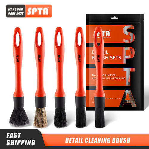 (Single Sale) SPTA Car Detailing Brush Boar Hair Brushes Set