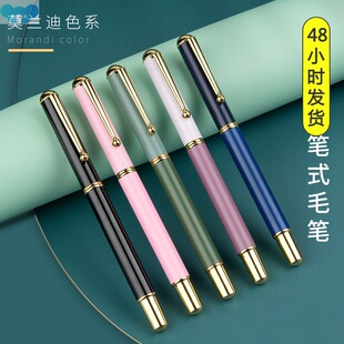 Self-tip pen steel style wool student自带笔锋的笔1