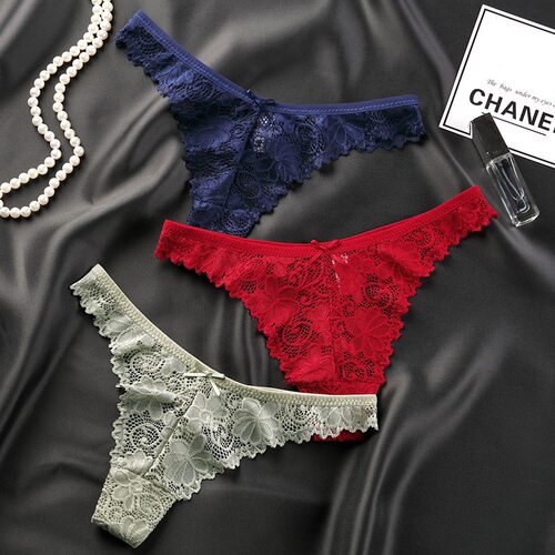 Women Sexy Lace Panties Low-waist Underwear Thong G String