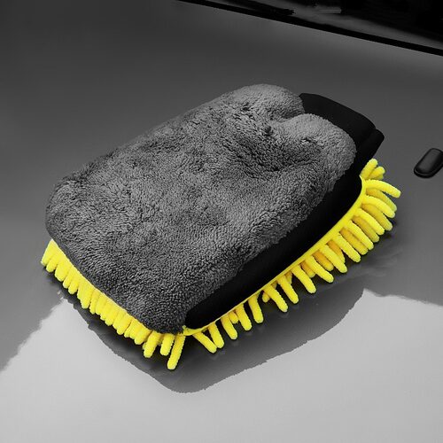 1PCS Waterproof Car Wash Microfiber Chenille Gloves Thick跨