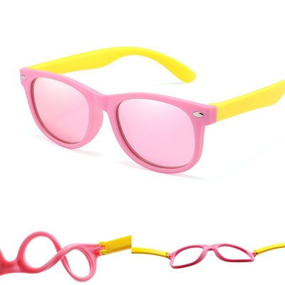 Rubber Polarized Sunglasses Kids TR90 Boys Girls Mirror跨境